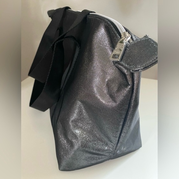 Coach Metallic Silver Tote with Black Straps - Picture 8 of 9